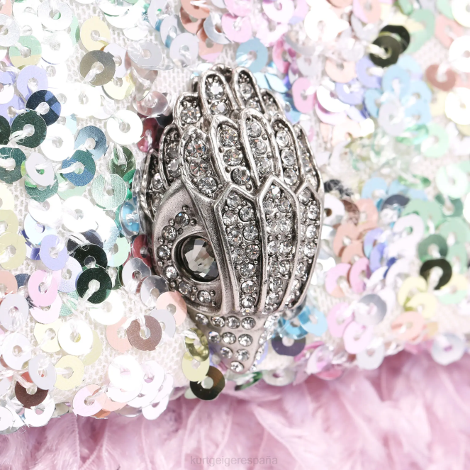 Kurt Geiger mujer londres lentejuelas medio kensington 2LPR43 | bolsas combinación rosa